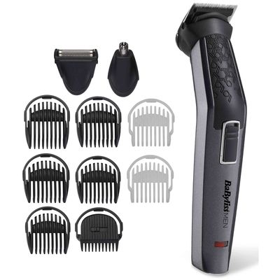 BABYLISS Titanium Men 7256U 11-in-1 Multi-Trimmer - Grey & Black, Black,Silver/Grey