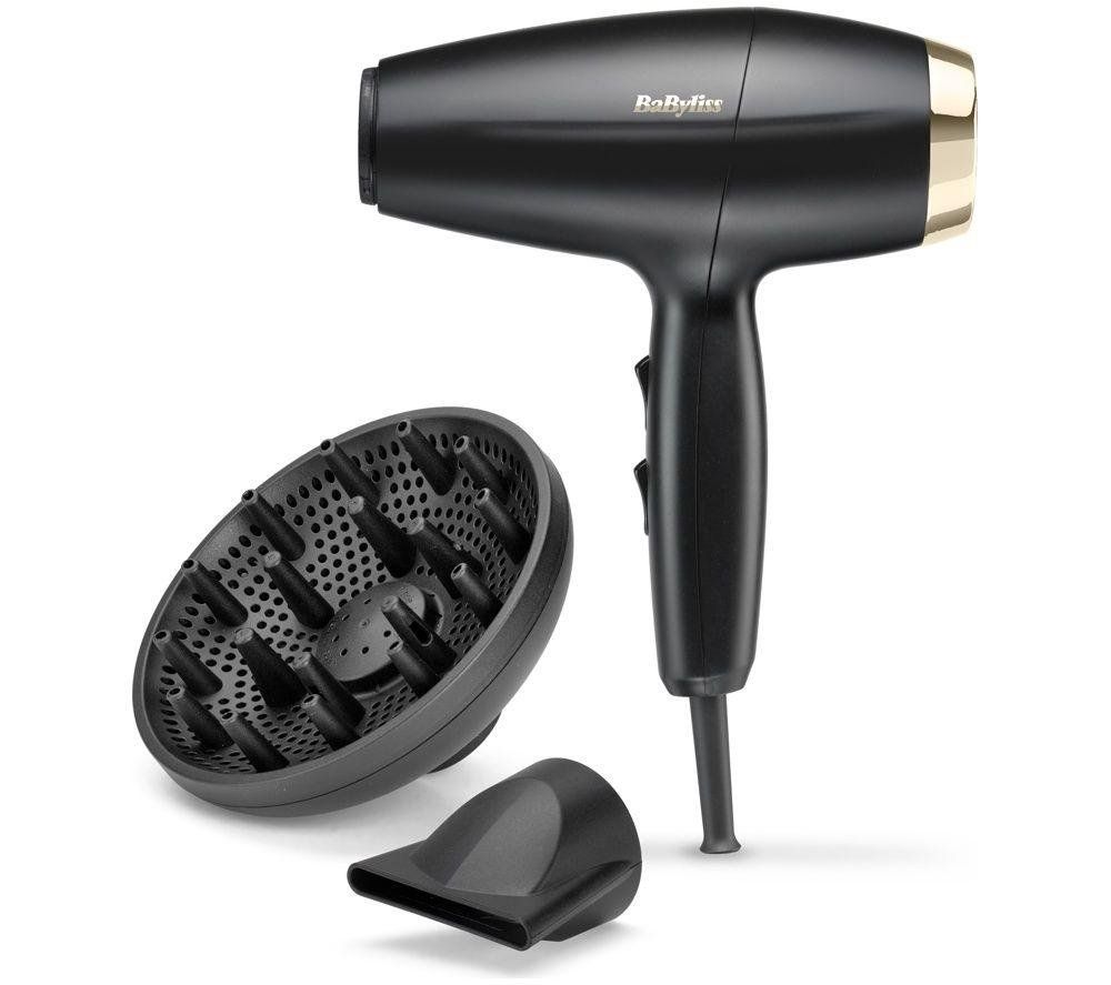 BABYLISS 6150DU Digital Power Dry Hair Dryer - Black & Rose Gold, Black - Image 1