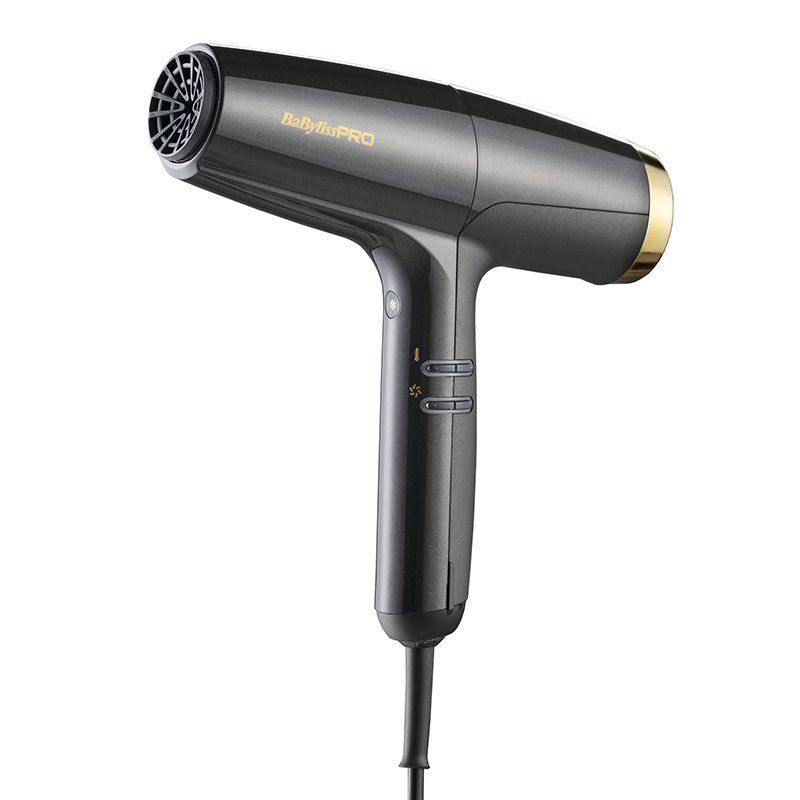 Babyliss PRO Falco Advanced Professional High-Speed Digital Hair Dryer Grey & Gold - Image 1