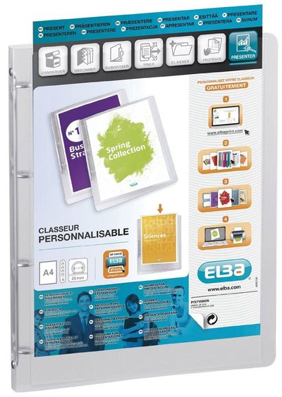 Elba 100201432 ring binder A4 Transparent