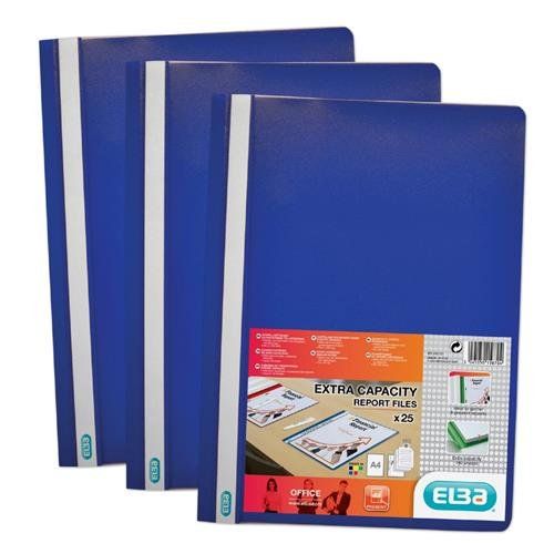 Elba Report File Polypropylene A4 Blue (Pack 50) 400055030 - Image 1