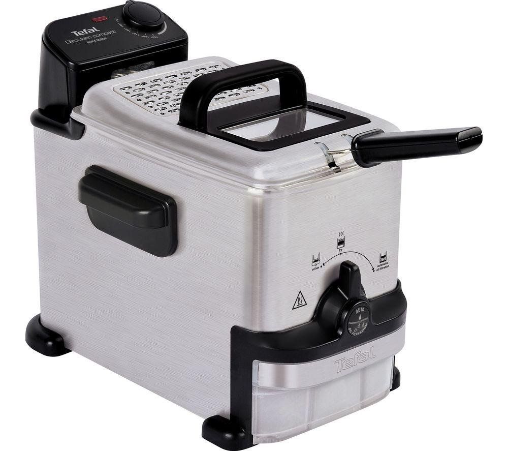 TEFAL Oleoclean Compact FR701640 Deep Fryer - Stainless Steel & Black, Stainless Steel - Image 1