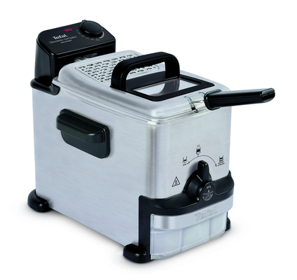 TEFAL Oleoclean Compact FR701640 Deep Fryer - Stainless Steel & Black, Stainless Steel - Thumbnail 2