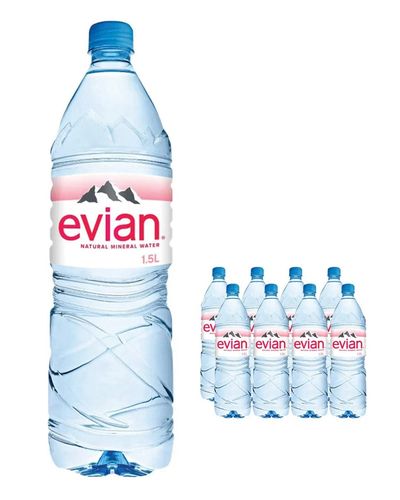 Evian Natural Mineral Water 1.5 Litre (Pack of 8) 143136