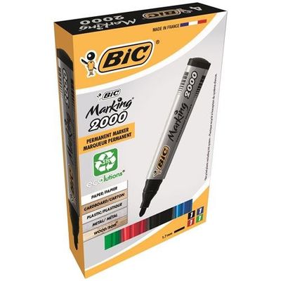 BIC 8209112 permanent marker Black. Blue. Green. Red 4 pc(s)