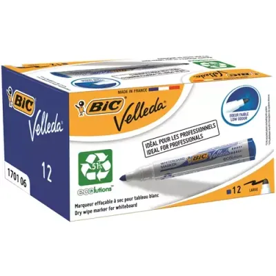 BIC Whiteboard Velleda ECOlutions 1701 marker 12 pc(s) Blue - Thumbnail 2