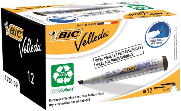 BIC Velleda Whiteboard 1751 marker Bullet tip Black