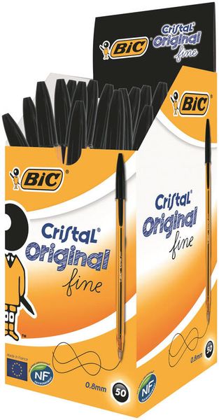 BIC 872731 ballpoint pen Black Stick ballpoint pen Fine 50 pc(s)