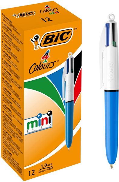 BIC 895958 ballpoint pen Black. Blue. Green. Red Clip-on retractable b
