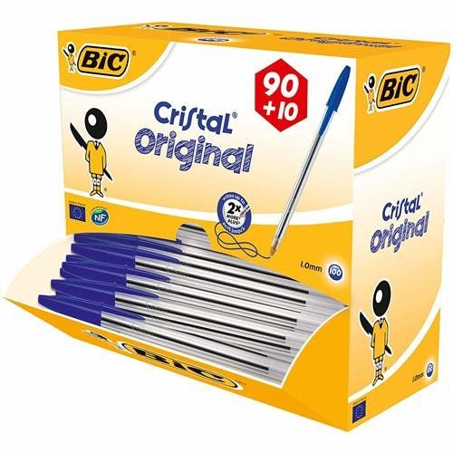 BIC Cristal Blue Stick ballpoint pen Medium 100 pc(s) - Image 1