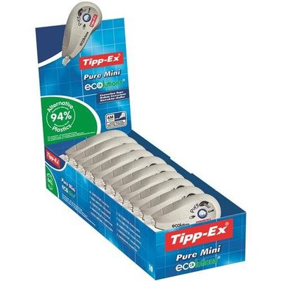 Tipp-Ex Pure Eco Mini Correction Tape Roller 5Mmx6m White (Pack 10) - 918466