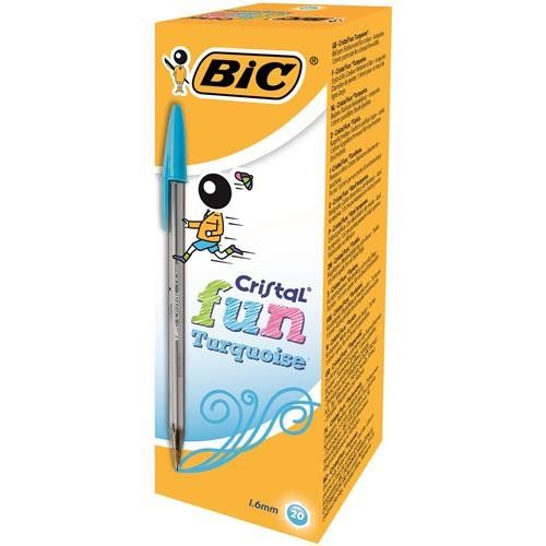 BIC Cristal Fun Turquoise Stick ballpoint pen 20 pc(s) - Image 1