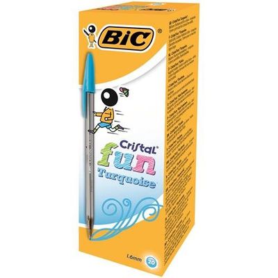 BIC Cristal Fun Turquoise Stick ballpoint pen 20 pc(s)