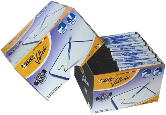 Bic Velleda 1721 Whiteboard Marker Bullet Tip 1.5mm Line Black (Pack 200) - 929178