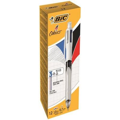 BIC 4Colours Black. Blue. Green. Red Clip-on retractable ballpoint pen