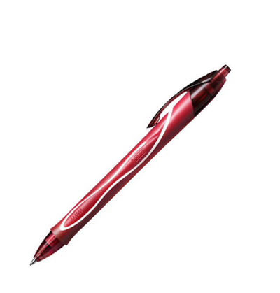 BIC Gel-ocity Quick Dry Red Clip-on retractable ballpoint pen Medium 12 pc(s)