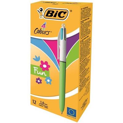 BIC 982870 ballpoint pen Green. Pink. Purple. Turquoise Multifunction