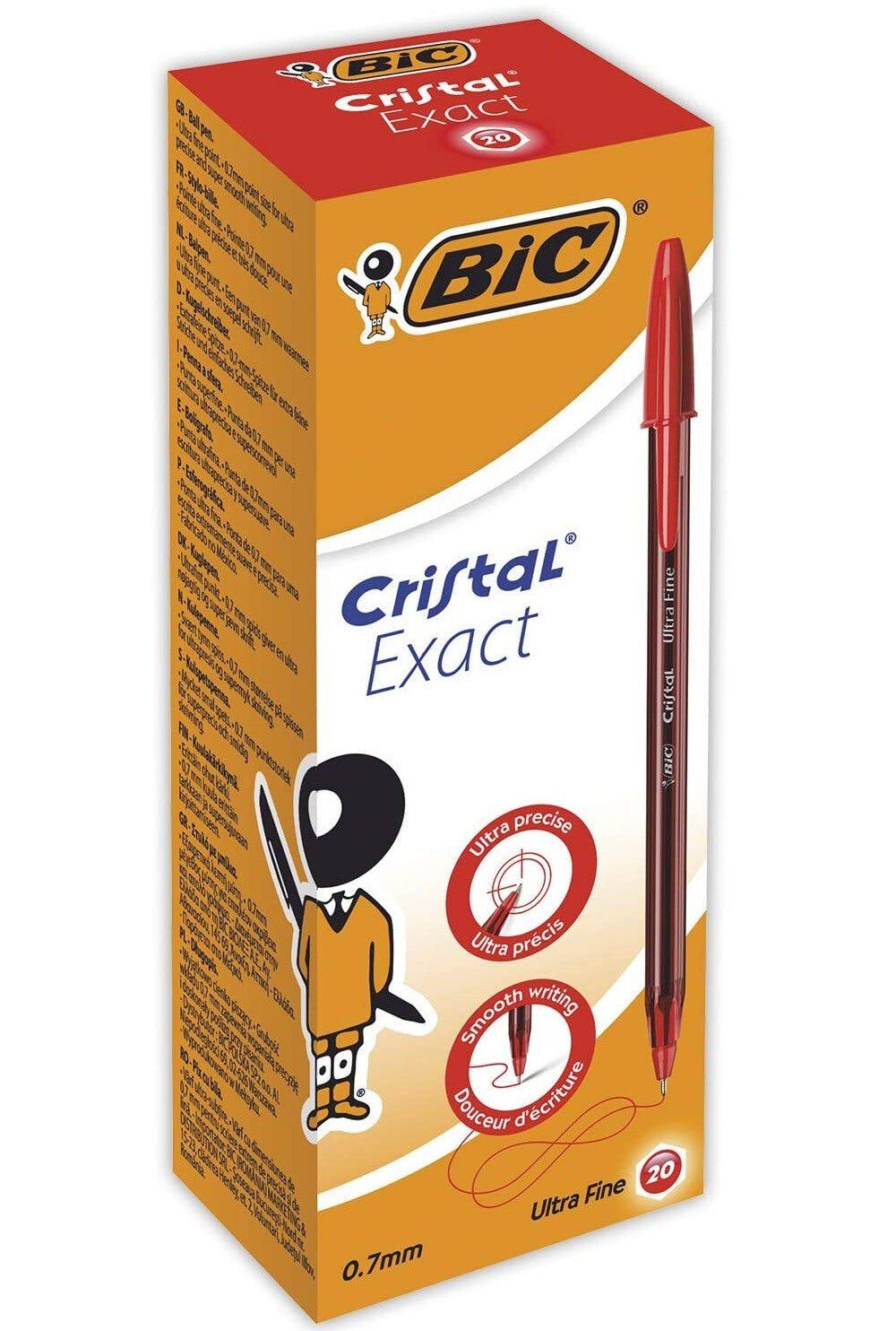 BIC Cristal Exact Red Stick ballpoint pen Ultra Fine 20 pc(s) - Image 1