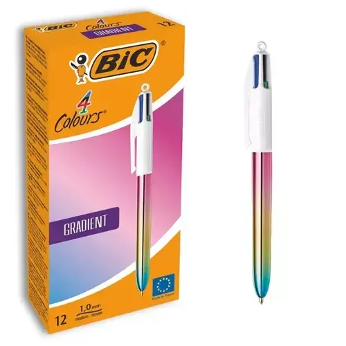 BIC 511034 ballpoint pen Black Blue Green Red Clip-on retractable ballpoint pen Medium 12 pc(s) - Image 1