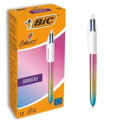 BIC 511034 ballpoint pen Black Blue Green Red Clip-on retractable ballpoint pen Medium 12 pc(s)