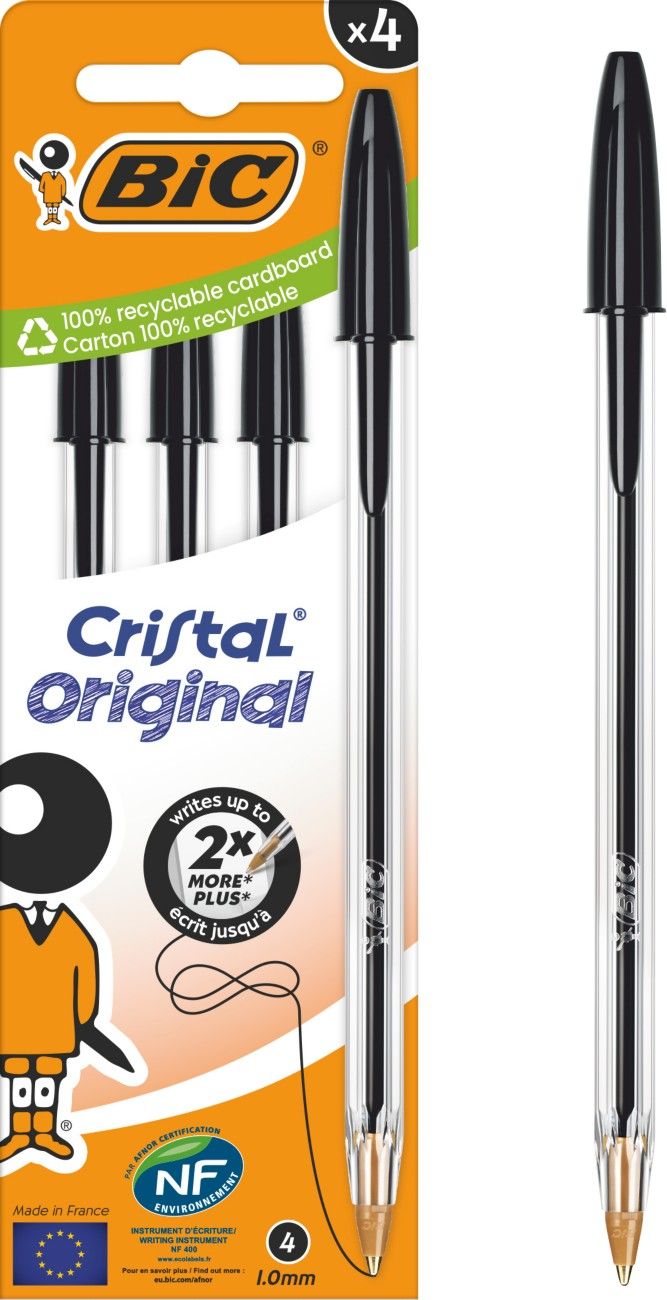 BIC 516335 ballpoint pen Black Stick ballpoint pen Medium 4 pc(s) - Image 1