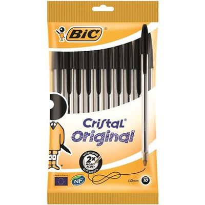 Pack of 10 BIC Cristal Pens - Black