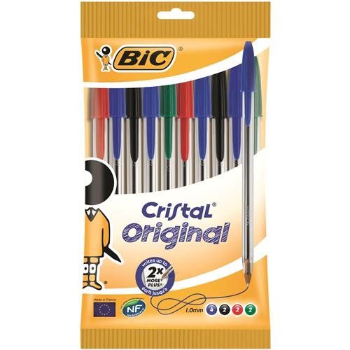 BIC 516354 ballpoint pen Black. Blue. Green. Red Stick ballpoint pen M - Image 1