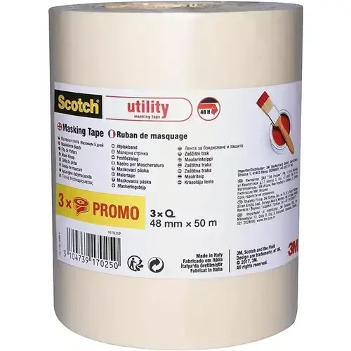 Scotch Classic Masking Tape 48mm x 50m (Pack 3) - 7100333295 - Image 1