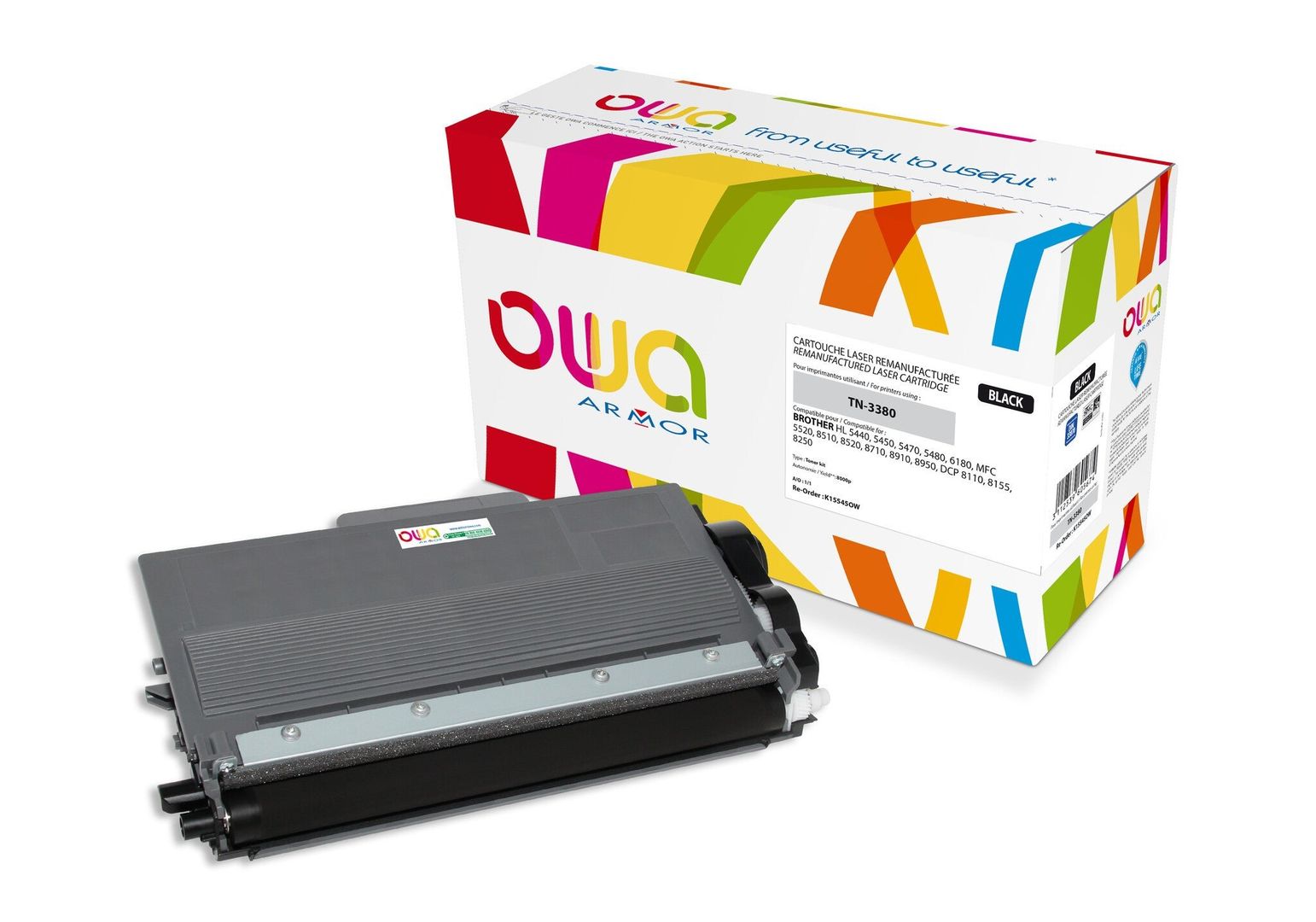 Armor OWA TN3380- toner cartridge 1 pc(s) Compatible Black - Image 1