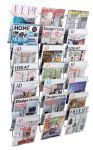 Alba Wall Mounted 7Tier 21-Pocket Literature Holder A4 Chrome DDFIL21M