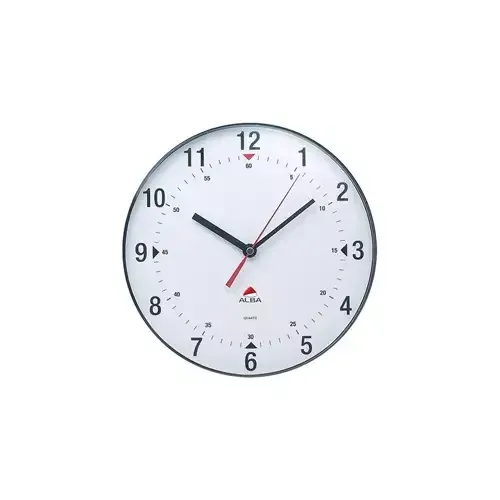 Alba Quartz Magnetic Wall Clock 250mm Diameter Black - HORCLASMAG - Image 1