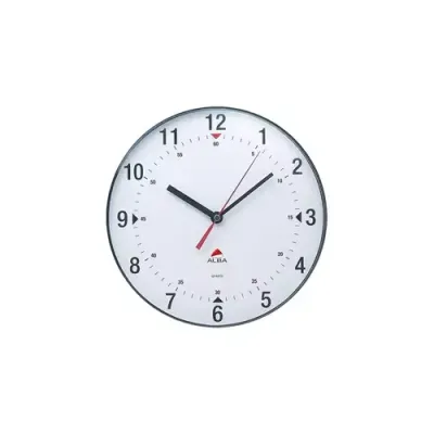 Alba Quartz Magnetic Wall Clock 250mm Diameter Black - HORCLASMAG
