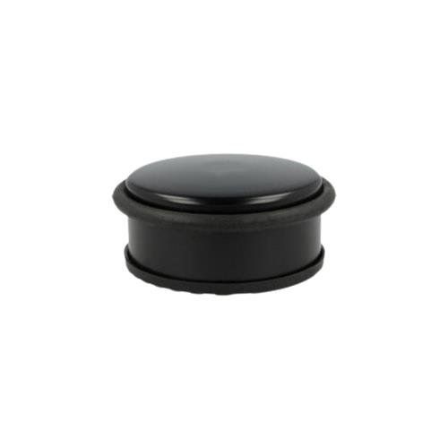 Alba 1Kg Weighted Door Wedge Steel/Elastomer 105 x 52 x 105mm Black - DOORSTOP BK - Image 1