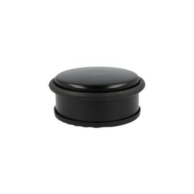 Alba 1Kg Weighted Door Wedge Steel/Elastomer 105 x 52 x 105mm Black - DOORSTOP BK