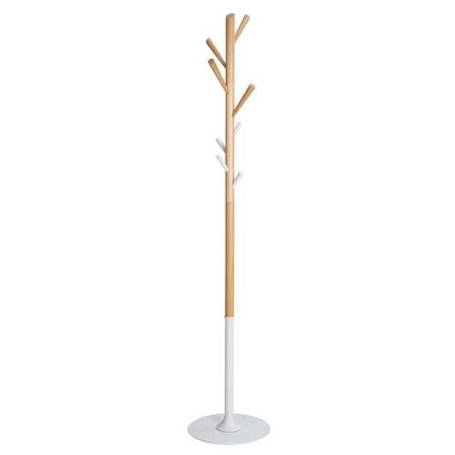 Alba Tree Coat Stand 8 Coat/Accessory Hooks Natural Wood/White - PMTREE BC - Image 1