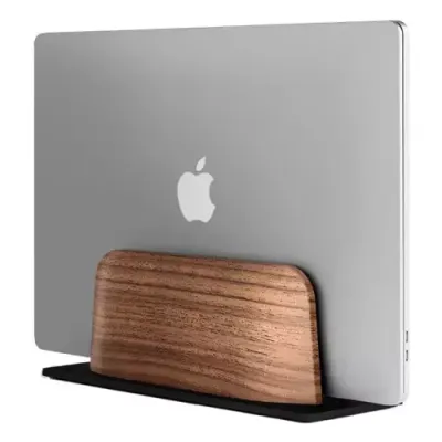 Alba Wooden and black aluminium computer/tablet stand - Thumbnail 2