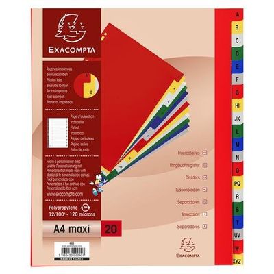 Exacompta 90E divider Polypropylene (PP) Multicolour