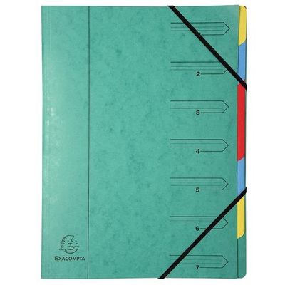 Europa Organiser Manilla 7 Part 170Gsm Green - 54073E