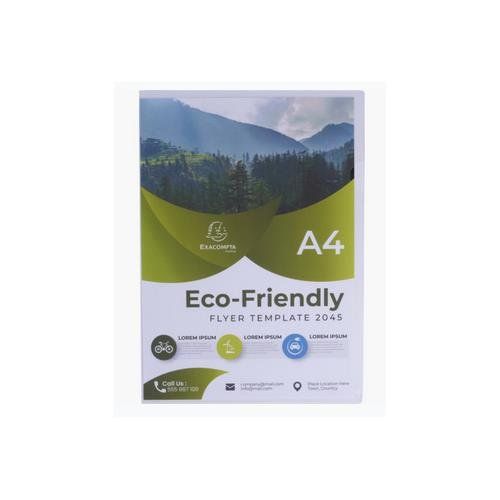 Exacompta OPAK Recycled Polypropylene Cut Flush Folders 120 micron A4 Pack 100 - Image 1