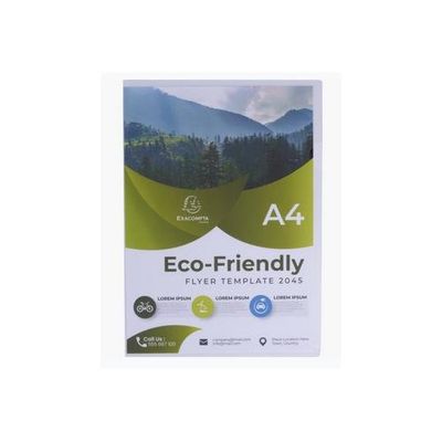 Exacompta OPAK Recycled Polypropylene Cut Flush Folders 120 micron A4 Pack 100