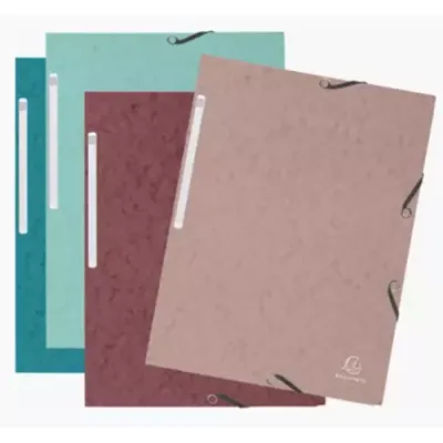 Exacompta Elastic folder with 3 flaps glossy card 400g/m2 skandi - assorted colours - new - Thumbnail 2