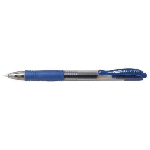 Pilot G-207 Retractable Gel Rollerball Pen 0.7mm Tip 0.39mm Line Blue - Image 1