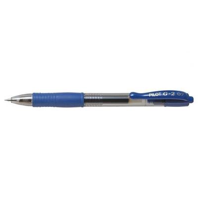 Pilot G-207 Retractable Gel Rollerball Pen 0.7mm Tip 0.39mm Line Blue