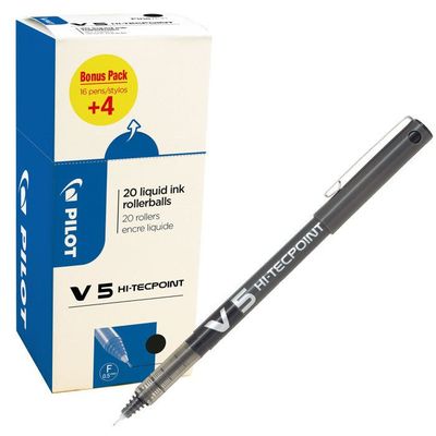 Pilot V5 HI-TECPOINT VALUE PACK Stick pen Black 20 pc(s)