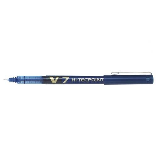 Pilot V7 Hi-Tecpoint Liquid Ink Rollerball Pen 0.7Mm Tip 0.5Mm Line Blue (Pack 20) - 3131910516545 - Image 1