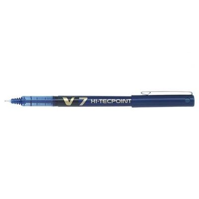 Pilot V7 Hi-Tecpoint Liquid Ink Rollerball Pen 0.7Mm Tip 0.5Mm Line Blue (Pack 20) - 3131910516545