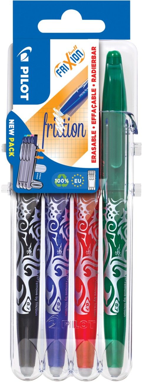 Pilot FriXion Ball Black. Blue. Green. Red 4 pc(s) - Image 1