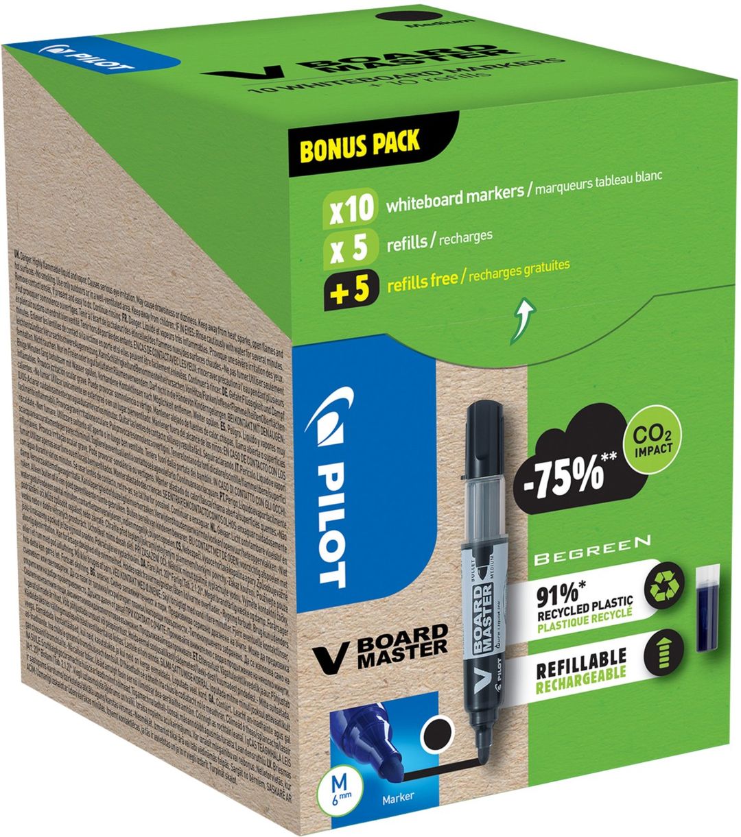 Pilot V BOARD MASTER Black 10 pc(s) - Image 1