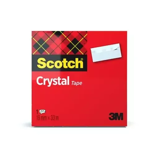 Scotch Crystal Tape Multipurpose 19mmx33m Clear Glossy 600 - Image 1