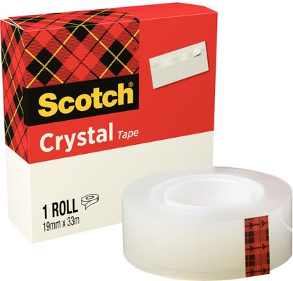 Scotch Crystal Tape Multipurpose 19mmx33m Clear Glossy 600 - Thumbnail 2
